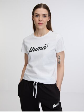 Bílé dámské tričko Puma ESS+ Script Tee