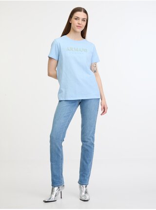 Světle modré dámské tričko Armani Exchange