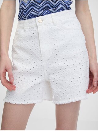Biele dámske džínsové kraťasy ORSAY