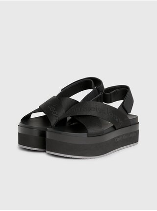 Černé dámské sandálky na platformě Calvin Klein Jeans 