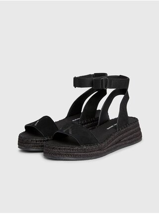 Čierne dámske semišové sandálky Calvin Klein Jeans