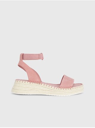 Ružové dámske semišové sandálky Calvin Klein Jeans