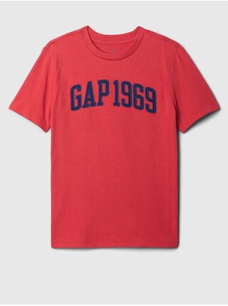 Červené klučičí tričko s logem GAP