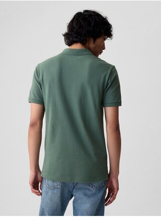 Zelené pánske polo tričko pique GAP