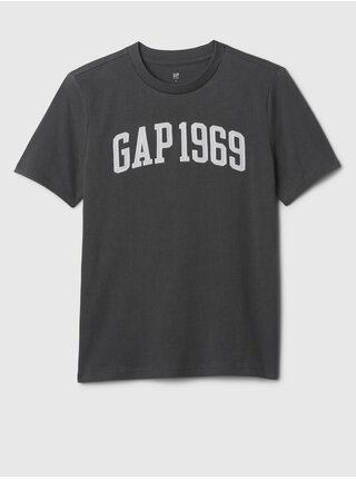 Šedé chlapčenské tričko s logom GAP