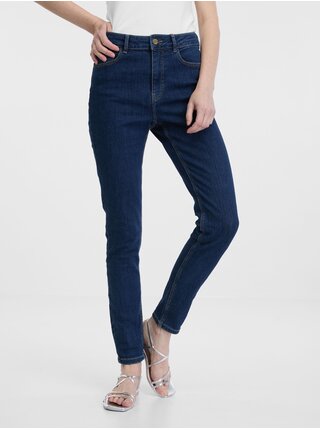 Tmavomodré dámske skinny džínsy ORSAY