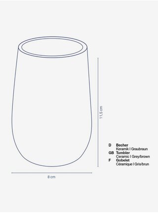 Pohár Dots keramika šedohnědá KELA