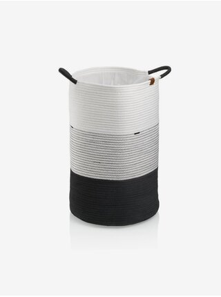 Koš na prádlo Hedda směs bavlna/polyester bílo-černá 57,0 cm 40,0 cm KELA