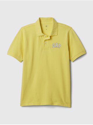 Žlté chlapčenské pique polo tričko GAP