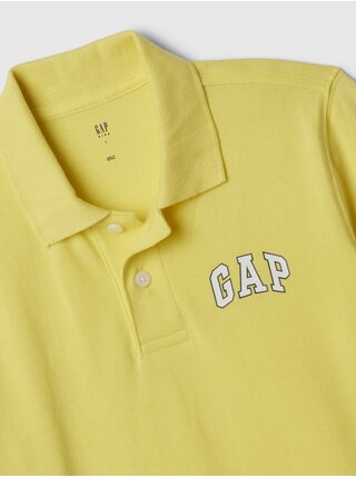 Žlté chlapčenské pique polo tričko GAP