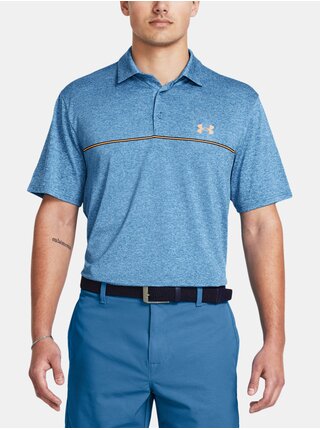 Modré pánske tričko Under Armour UA Playoff 3.0 Stripe Polo