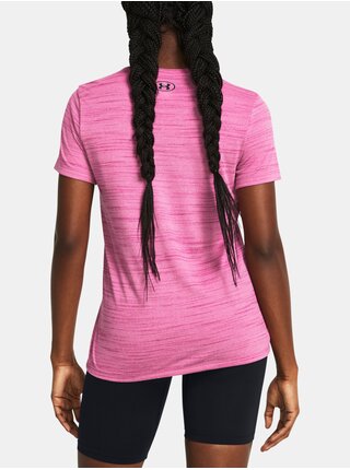 Růžové dámské sportovní tričko Under Armour Tech Tiger SSC