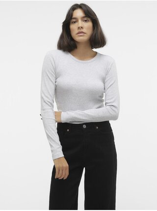 Světle šedé dámské tričko Vero Moda Chloe