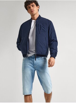 Modré pánske džínsové kraťasy Pepe Jeans