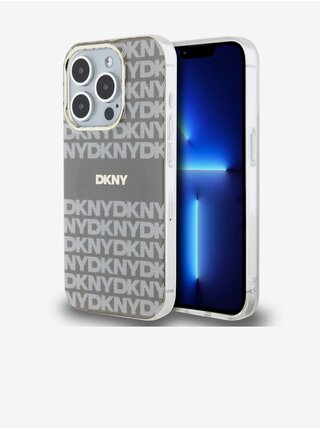 PC/TPU Repeat Pattern Tonal Stripe Magsafe Zadní Kryt pro iPhone 15 Pro Beige DKNY
