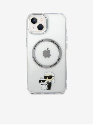 Karl Lagerfeld IML Karl and Choupette NFT MagSafe Zadní Kryt pro iPhone 14 Transparent