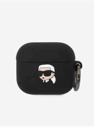 3D Logo NFT Karl Head Silikonové Pouzdro pro Airpods 3 Black Karl Lagerfeld