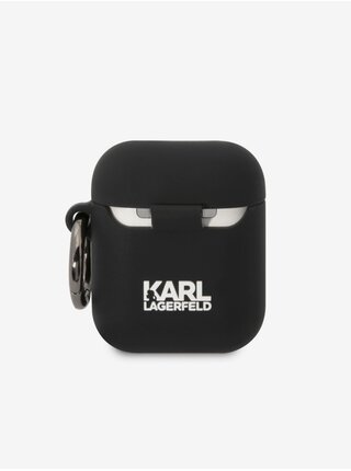 3D Logo NFT Karl Head Silikonové Pouzdro pro Airpods 1/2 Black Karl Lagerfeld