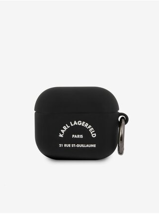 Rue St Guillaume Silikonové Pouzdro pro Airpods 3 Black Karl Lagerfeld