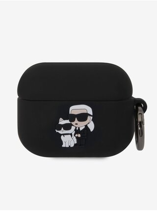 Karl Lagerfeld 3D Logo NFT Karl and Choupette Silikonové Pouzdro pro AirPods Pro Black