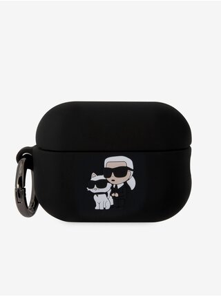 Karl Lagerfeld 3D Logo NFT Karl and Choupette Silikonové Pouzdro pro AirPods Pro 2 Black