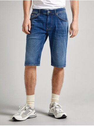 Modré pánske džínsové kraťasy Pepe Jeans