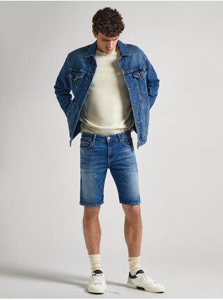 Modré pánské džínové kraťasy Pepe Jeans 