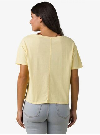 Světle žluté dámské tričko prAna Bee Positive
