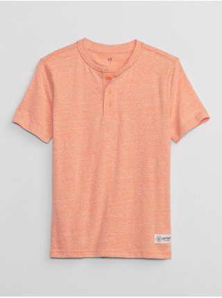Oranžové chlapčenské pruhované tričko GAP
