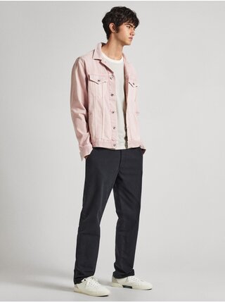 Světle růžová džínová bunda Pepe Jeans 
