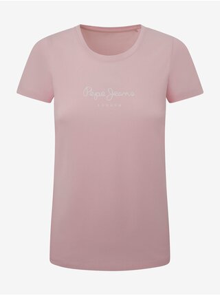 Ružové dámske tričko s krátkym rukávom Pepe Jeans