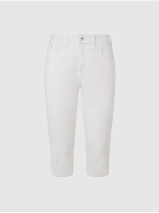 Bílé dámské džínové kraťasy Pepe Jeans