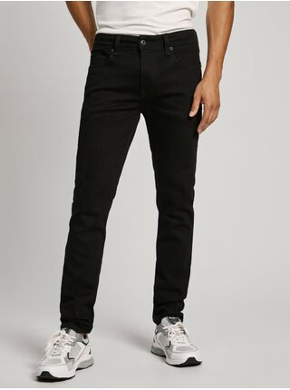 Čierne pánske skinny fit džínsy Jeans Pepe Jeans
