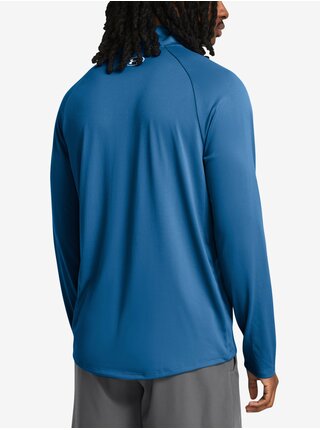 Modré pánské tričko s dlouhým rukávem Under Armour UA Tech 2.0 1/2 Zip