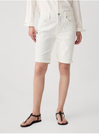 Biele dámske džínsové kraťasy GAP Washwell™
