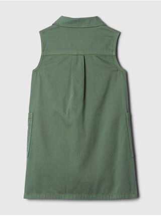 Zelené dievčenské cargo šaty GAP