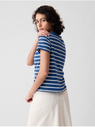 Bílo-modré dámské pruhované tričko GAP