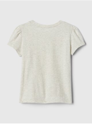 Světle šedé holčičí tričko s potiskem GAP