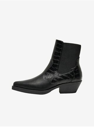 Čierne dámske členkové topánky ONLY Bronco

