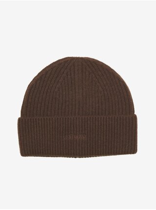 Tmavě hnědá pánská vlněná čepice Jack & Jones Lump