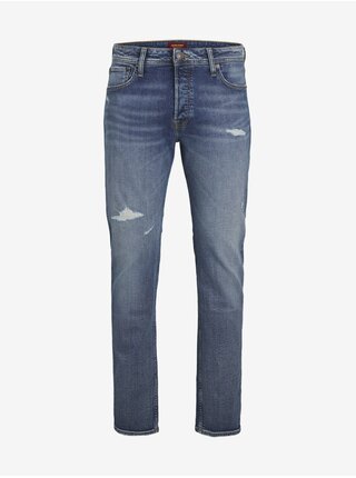 Modré pánské straight fit džíny Jack & Jones Mike