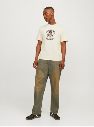 Krémové pánské tričko Jack & Jones Seven
