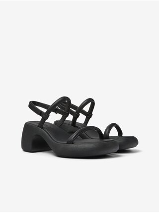 Čierne dámske kožené sandálky Camper Thelma