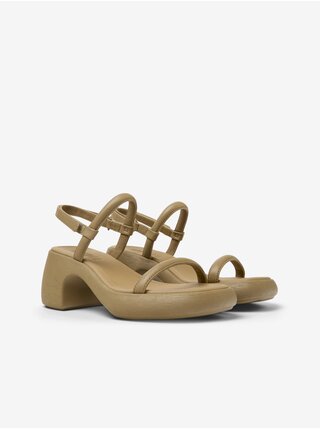 Světle hnědé dámské kožené sandálky Camper Thelma