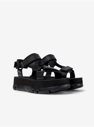Černé dámské sandály s koženými detaily Camper Oruga Up