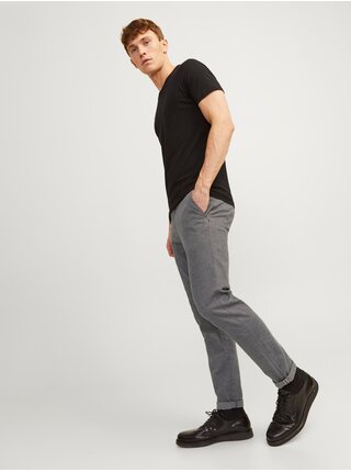 Šedé pánské chino kalhoty Jack & Jones Marco
