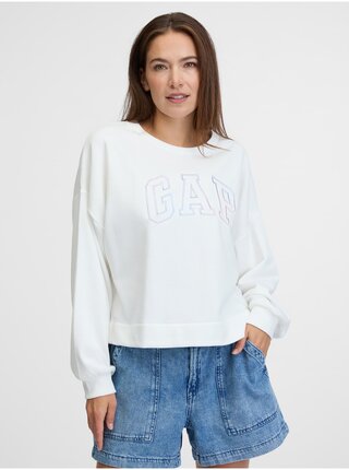 Bílá dámská oversize mikina s logem GAP