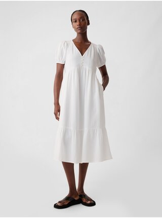 Dlhé šaty pre ženy GAP - biela