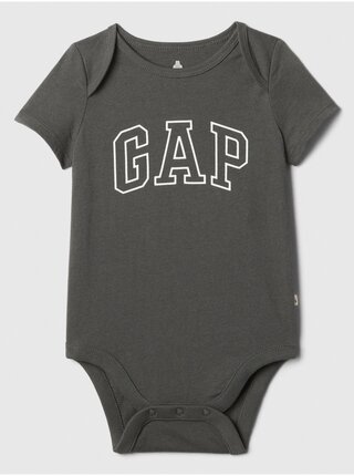 Čierne chlapčenské baby body s logom GAP