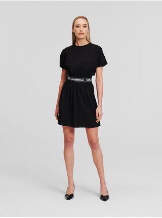 Černé dámské šaty KARL LAGERFELD Logo